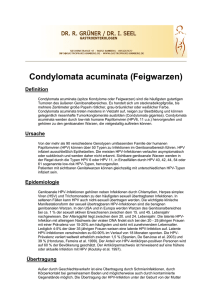 Condylomata acuminata (Feigwarzen)