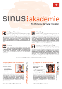 Qualifizierung Beratung Innovation - SINUS