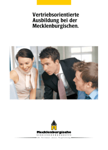Vertriebsorientierte Ausbildung bei der Mecklenburgischen (PDF