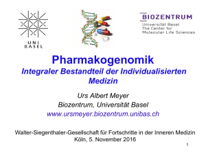 Pharmakogenomik - Walter-Siegenthaler