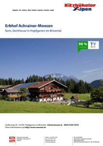 Erbhof Achrainer-Moosen in Hopfgarten im Brixental