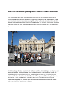 Romwallfahrer an den Apostelgräbern – Audienz hautnah beim Papst