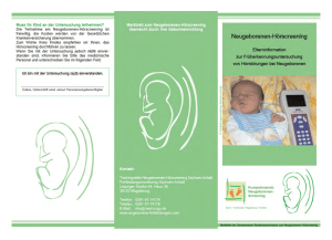Elterninformation zum Hörscreening bei Neugeborenen in Sachsen
