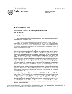 Resolution 1769 - AG Friedensforschung