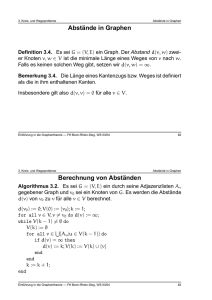 Abst¨ande in Graphen Berechnung von Abst - www2.inf.h