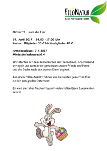 Osterritt – such die Eier 14. April 2017 14.00