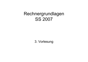 Rechnergrundlagen SS 2007
