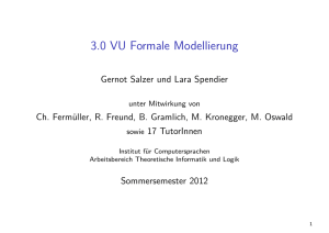 3.0 VU Formale Modellierung