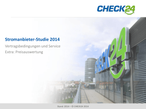 Die Check24-Stromanbieterstudie 2014 zum