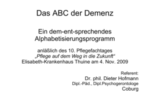 Das ABC der Demenz - Elisabeth