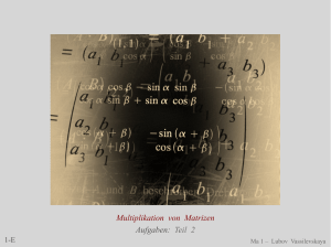 Multiplikation von Matrizen Aufgaben: Teil 2 - Math