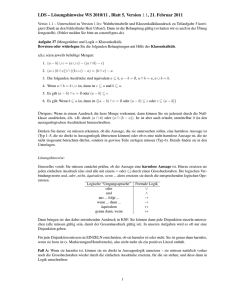 LDS – Lösungshinweise WS 2010/11 , Blatt 5, Version 1.1, 21