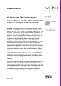 Presseinformation Mit Saltidin dem Zika-Virus vorbeugen