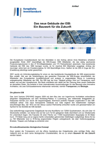 Neues EIB-Gebude: Partner und wichtige Informationen