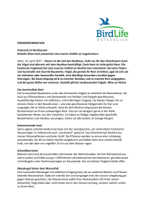 Presseaussendung - BirdLife Österreich