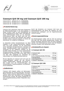 Coenzym Q10 30 mg und Coenzym Q10 100 mg