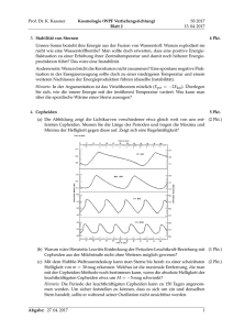 Prof. Dr. K. Kassner Kosmologie (WPF Vertiefungsrichtung) Blatt 2