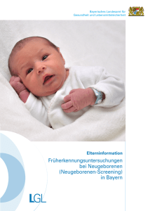 Elterninformation Früherkennungsuntersuchungen bei Neugeborenen