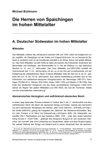 Michael Buhlmann Die Herren von Spaichingen im hohen Mittelalter