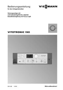 VITOTRONIC 150 Bedienungsanleitung