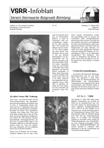 Infoblatt Nr. 39 - Sternwarte Rotgrueb Rümlang