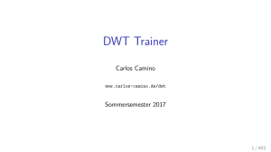 DWT Trainer - Carlos Camino