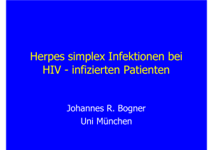 Herpes simplex Infektionen bei HIV
