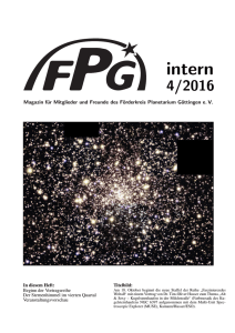 FPGintern 4/2016 - Förderkreis Planetarium Göttingen