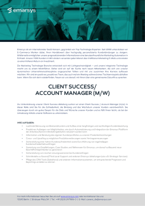 client success/ account manager (m/w)
