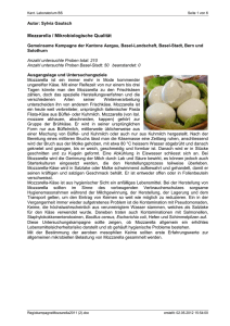 Mozzarella / Mikrobiologische Qualität (PDF, 6 Seiten, 46 KB, nicht