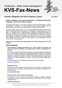 KVS-Fax-News - Landesaufnahmestelle Lebach III