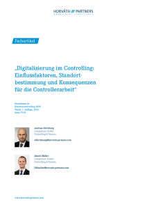 „Digitalisierung im Controlling: Einflussfaktoren, Standort