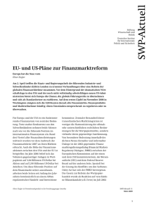 EU- und US-Pläne zur Finanzmarktreform