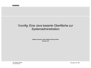 Vconfig: Eine Java basierte Oberfläche zur Systemadministration