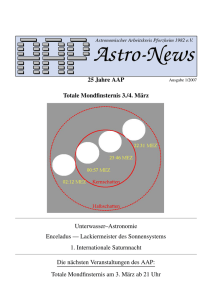AAP Astro-News 1/2007 - Sternwarte Bieselsberg
