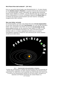 Wird Planet Nine bald entdeckt? [29. Feb.] Erst vor rund einem