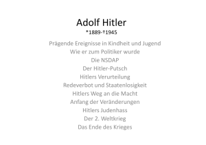 Präsentation - Biographie Adolf Hitler - Jonas und Kristof
