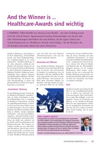 And the Winner is … Healthcare-Awards sind wichtig