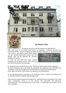Das Mainzer Haus - Geschichtsverein Bad Ems