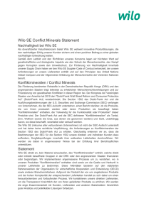 Wilo SE Conflict Minerals Statement
