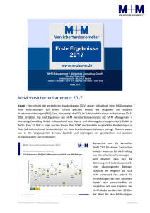 M+M Versichertenbarometer 2017 - M+M Management + Marketing
