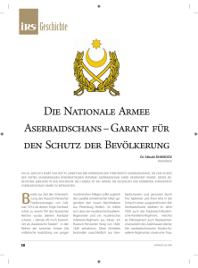 Die Nationale Armee Aserbaidschans – Garant für den Schutz der