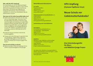 HPV-Impfung Neuer Schutz vor Gebärmutterhalskrebs?