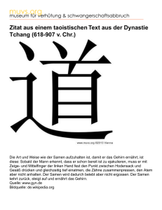 Zitat aus einem taoistischen Text aus der Dynastie Tchang (618