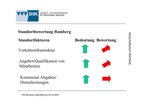 Standortbewertung Bamberg Standortfaktoren Bedeutung Bewertung