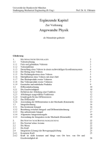 Ergänzende Kapitel zur Vorlesung Angewandte Physik