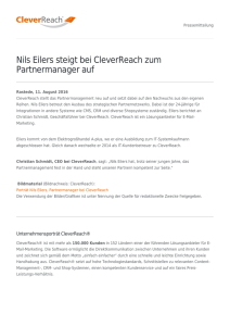 Nils Eilers steigt bei CleverReach zum Partnermanager auf