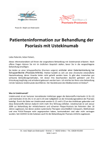 Patienteninformation zur Behandlung der Psoriasis mit Ustekinumab