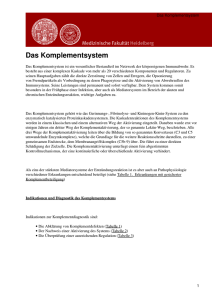 Komplementsystem - Medizinische Fakultät Heidelberg