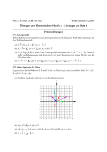 Übungen zur Theoretischen Physik 1 – Lösungen zu Blatt 1
